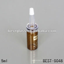 5 ml braune Injektionsfläschchen, Penicillin-Glasflasche mit konischem Tropfer, goldenes Stempeln